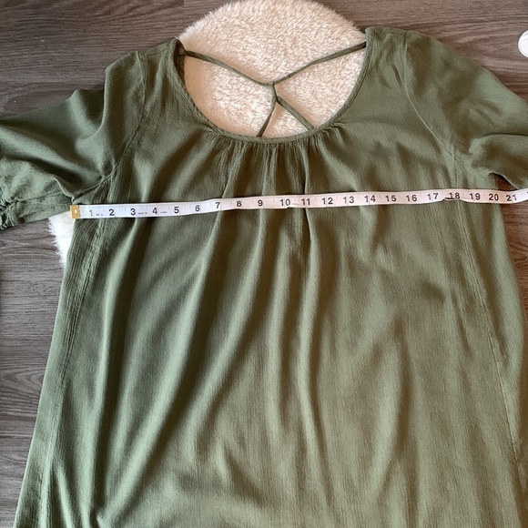 Aerie Peasant Green Oversized Scoop Back Dress Size Small - Picture 14 of 16